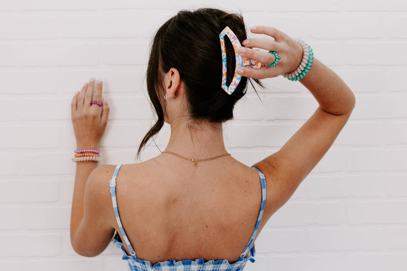 TELETIES - Open Hair Clip | Large | Fluttering By
