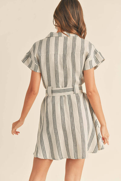 SELENA BUTTONDOWN SHIRT DRESS: M