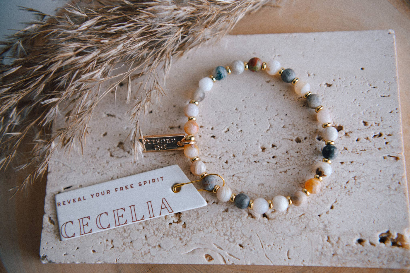 Cecelia Designs Jewelry - Genuine Gemstone and Gold Spacer Bead Bracelets