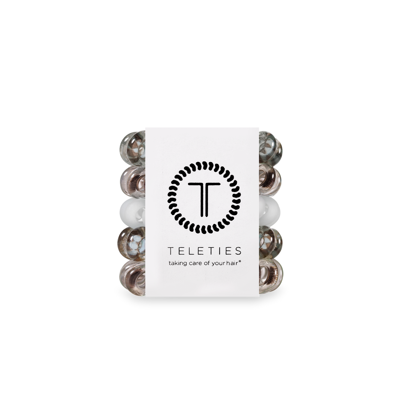 TELETIES - Spiral Hair Coils | Tiny | Truly Taupe Hair Ties
