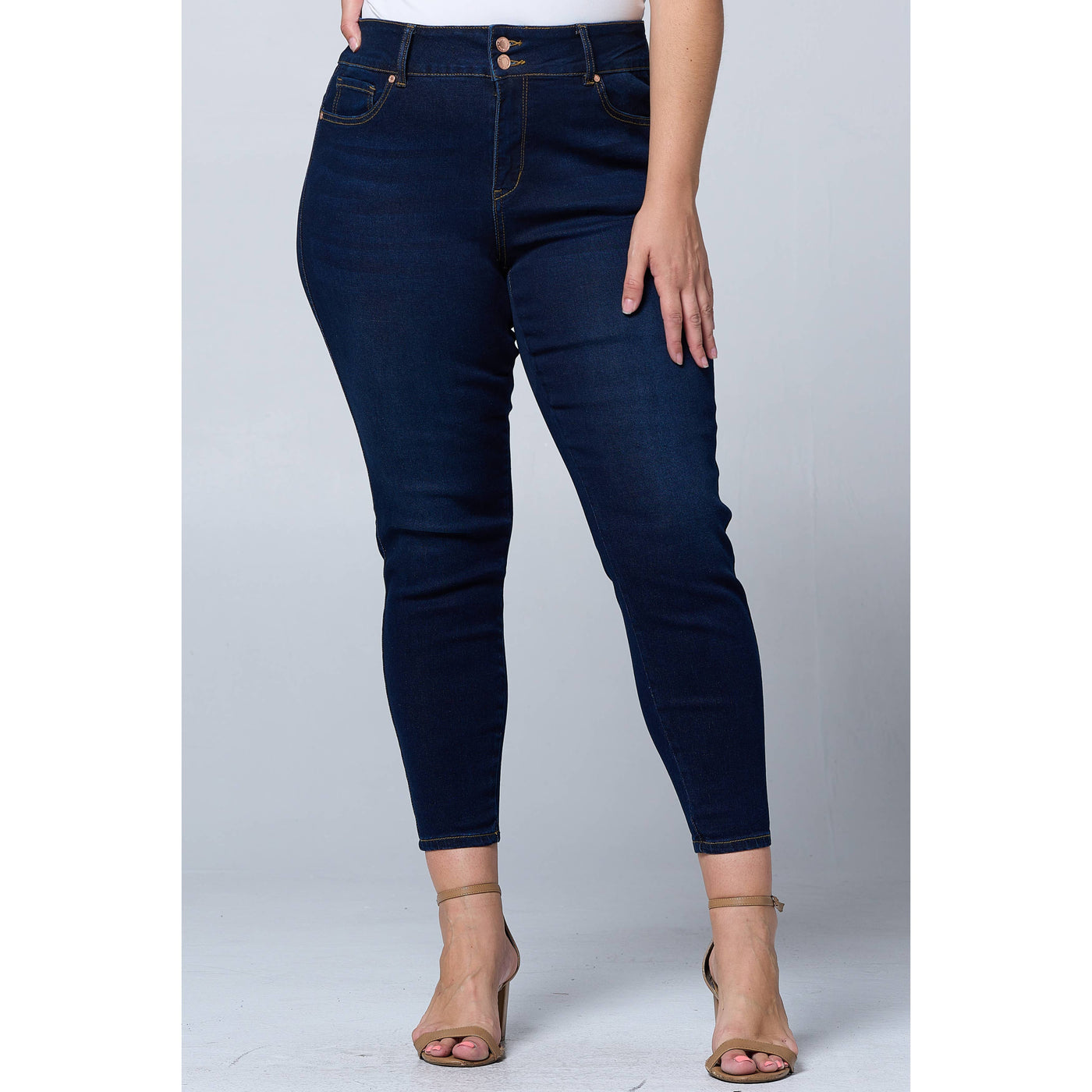 Blue Turtle - Plus Size Tummy Tuck Butt Lift Skinny Jean PH3502X Dark