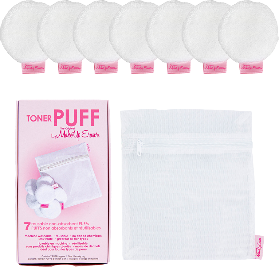 MakeUp Eraser - Toner Puff 7 Pack - Bye bye cotton rounds forever!