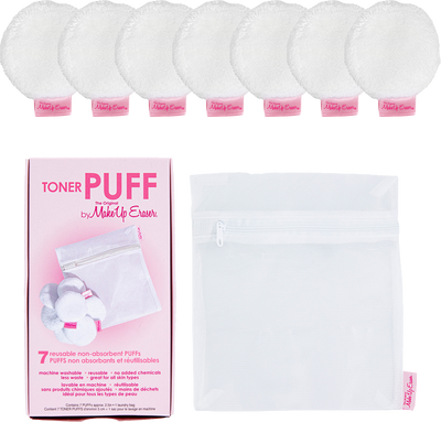 MakeUp Eraser - Toner Puff 7 Pack - Bye bye cotton rounds forever!