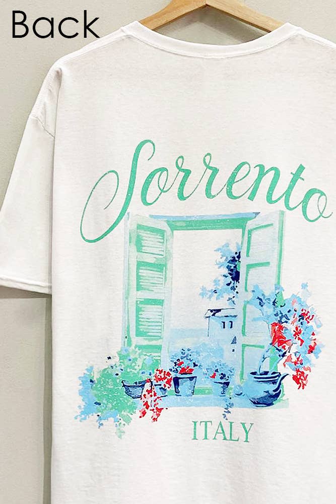 Sweet Claire - Sorrento Tee: White / OVERSIZED / SM