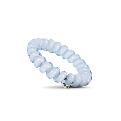 TELETIES - Spiral Hair Coils | Large | Washed Denim Hair Ties