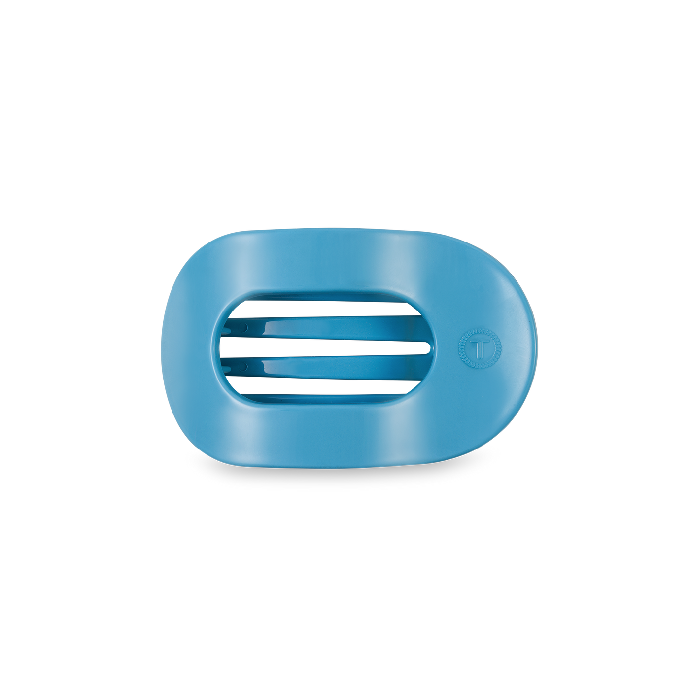 TELETIES - Flat Round Hair Clip | Small | Summer Sky