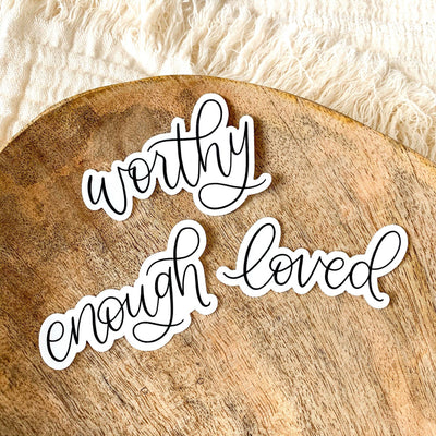 Elyse Breanne Design - Loved Quote Sticker 3x1.25in