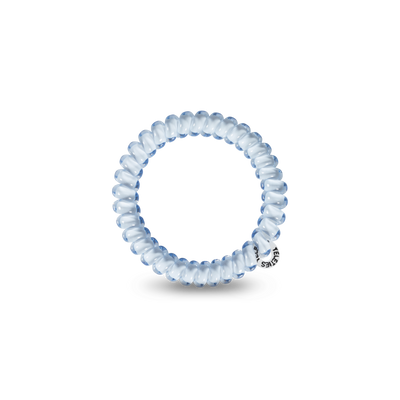 TELETIES - Spiral Hair Coils | Small | Washed Denim Hair Ties