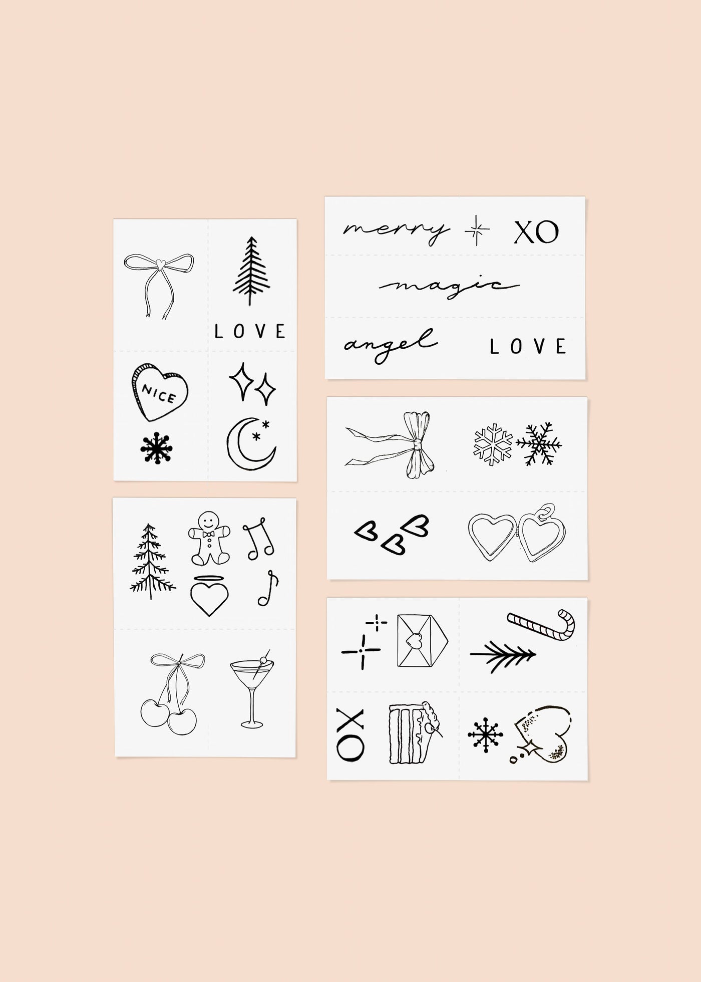 INKED by Dani - Holiday Ornament Temporary Tattoo Pack