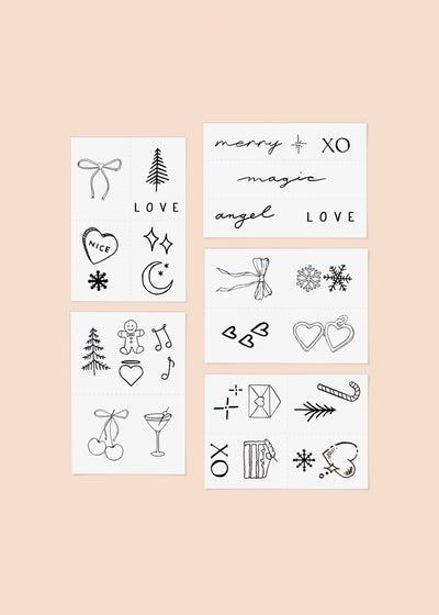 INKED by Dani - Holiday Ornament Temporary Tattoo Pack