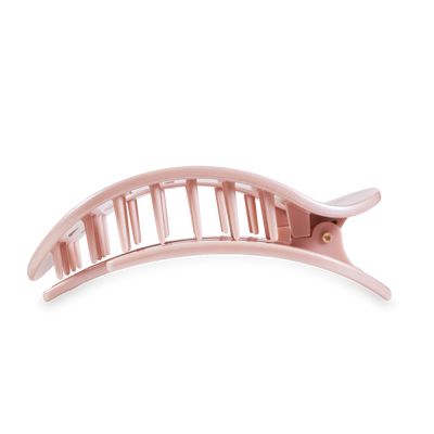 TELETIES - Round Flat Hair Clip | Large | Pearly Pink