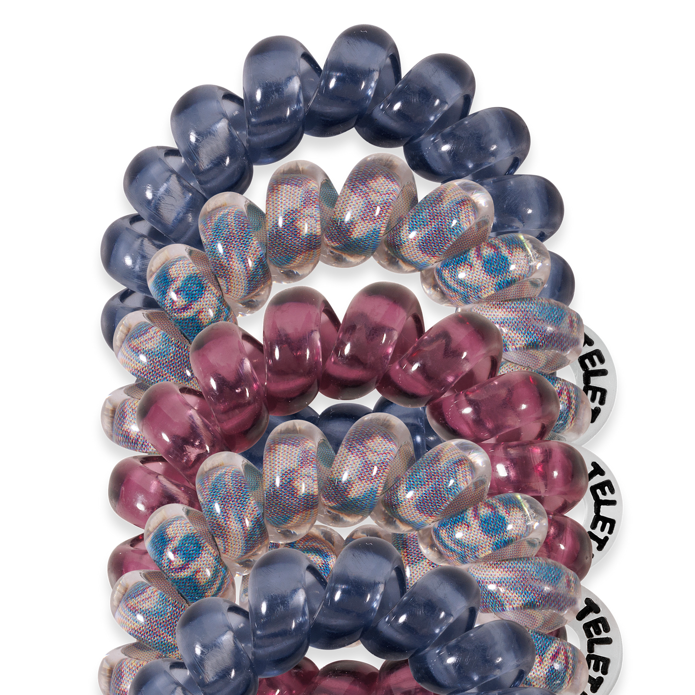 TELETIES - Spiral Hair Coils | Tiny | Purple Haze Hair Ties