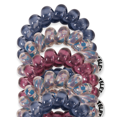 TELETIES - Spiral Hair Coils | Tiny | Purple Haze Hair Ties