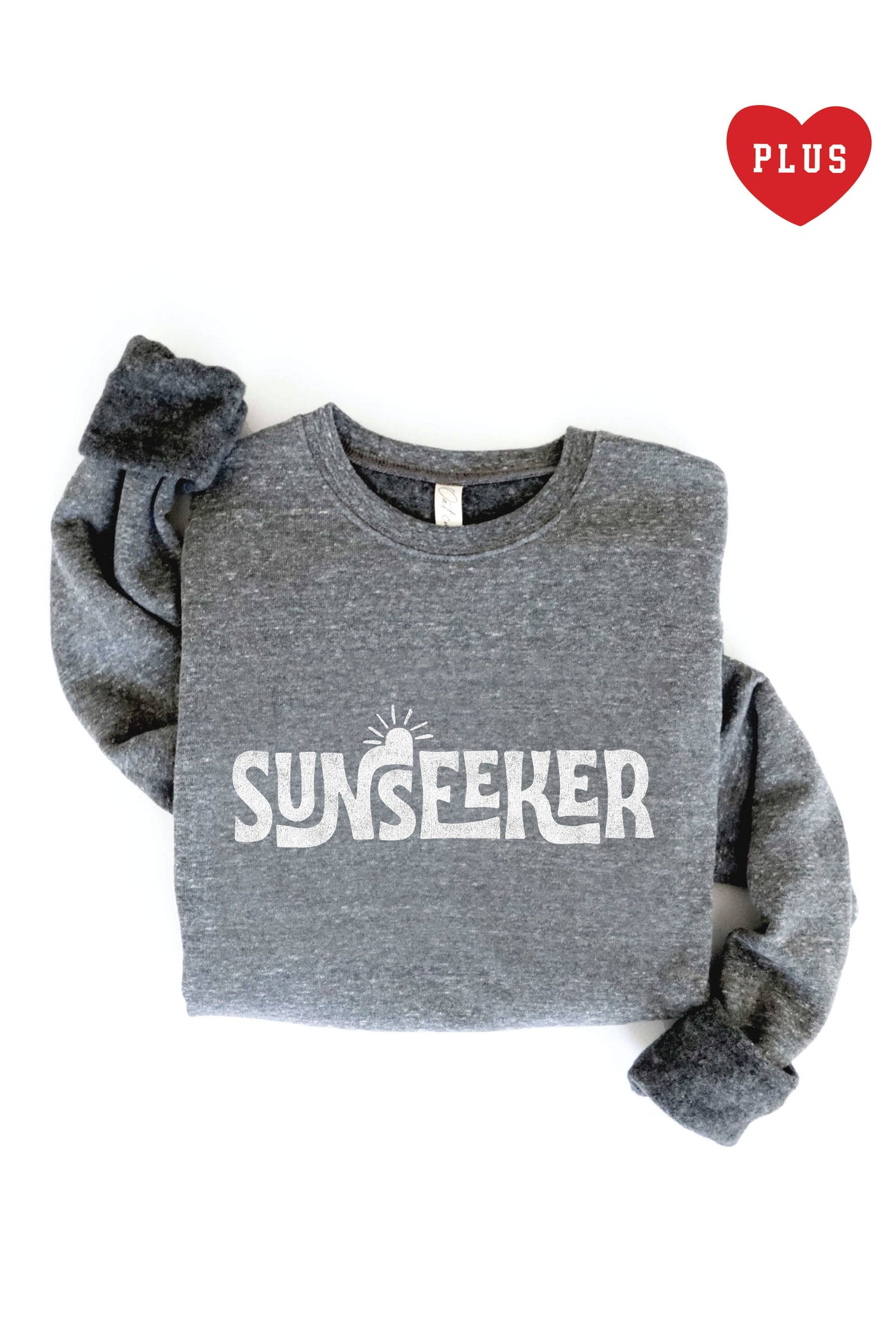 2X OAT COLLECTIVE - SUNSEEKER Plus Graphic Sweatshirt: HEATHER MUSTARD /