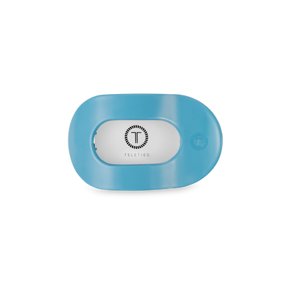 TELETIES - Flat Round Hair Clip | Small | Summer Sky