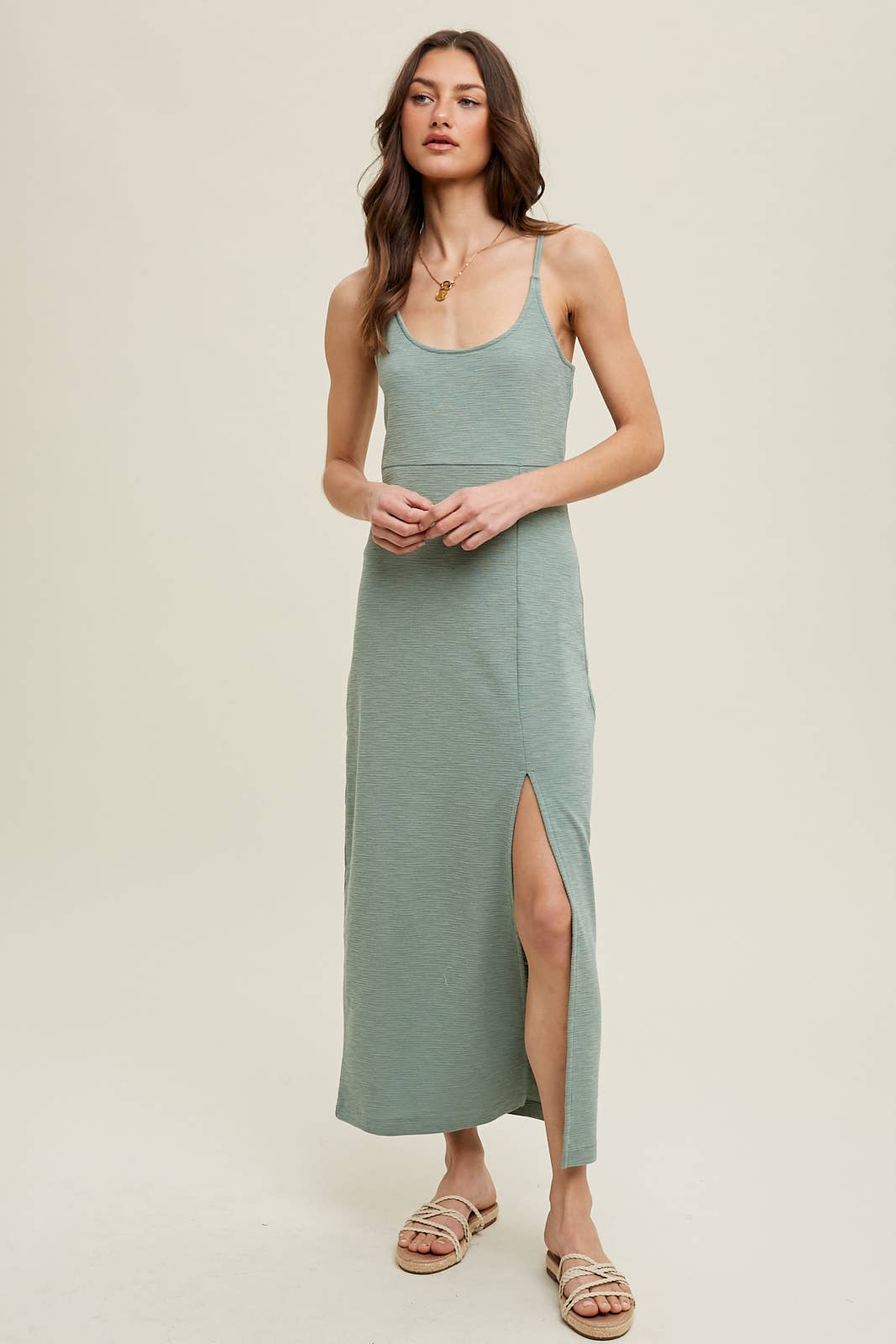 Hannah Midi Dress with Tie Back
