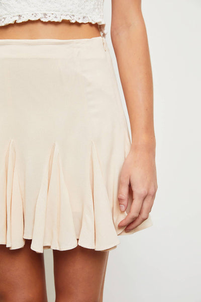 SMALL Mustard Seed - SAGE FLARE MINI SKIRT