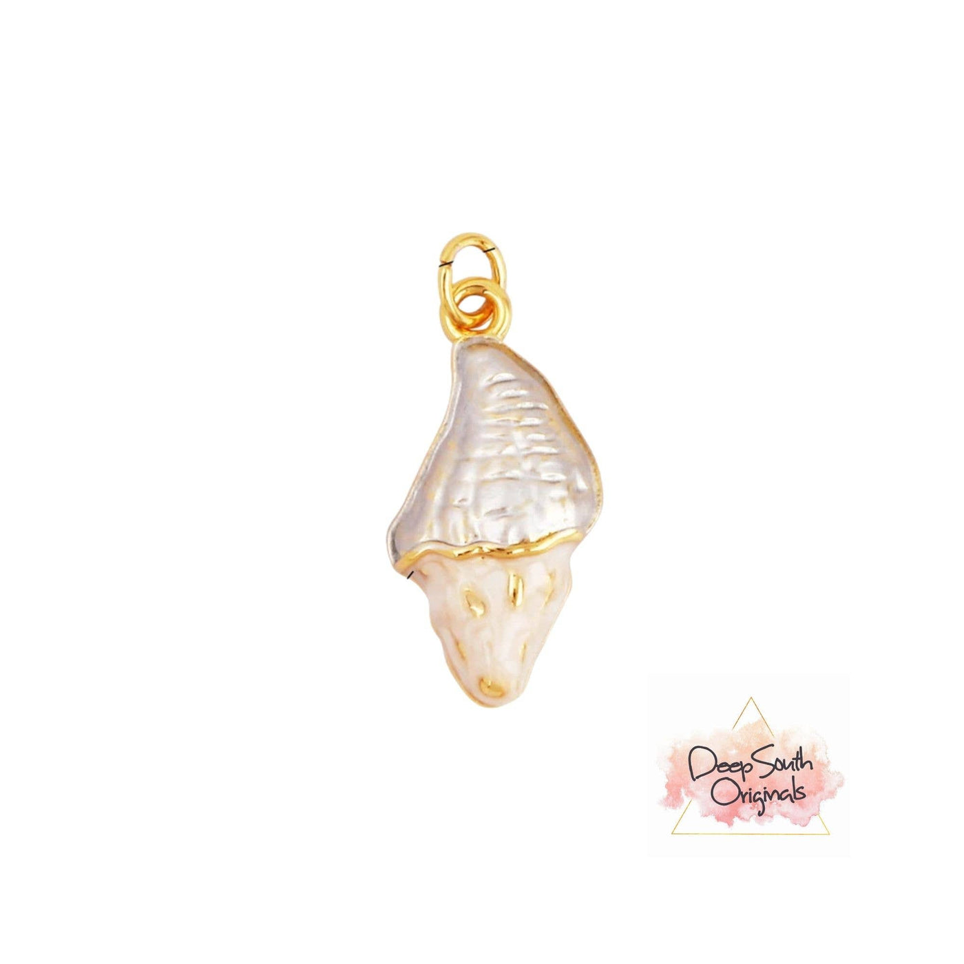 White Pearl Shell Charm