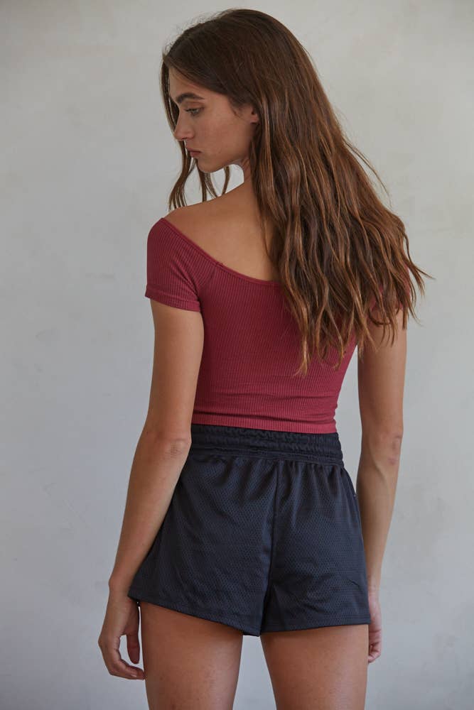 Wrenn Off Shoulder Crop Top