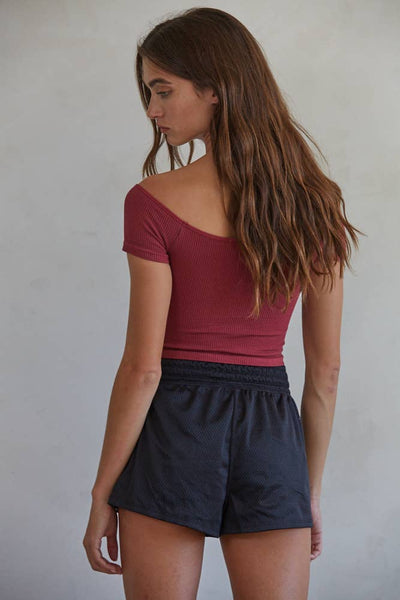 Wrenn Off Shoulder Crop Top