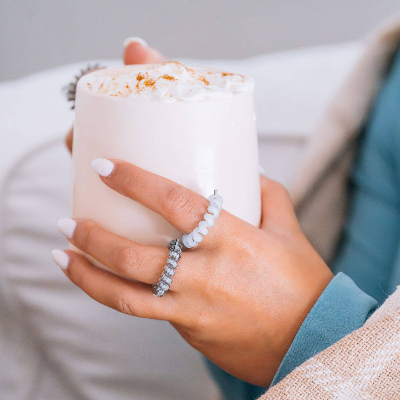 TELETIES - Spiral Hair Coils | Tiny | Truly Taupe Hair Ties