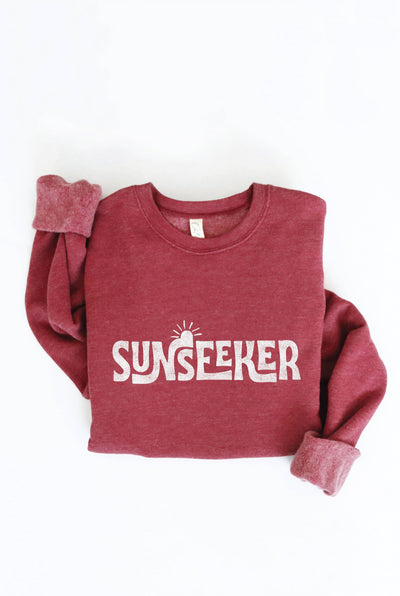 LARGE OAT COLLECTIVE - SUNSEEKER  Graphic Sweatshirt: HEATHER MUSTARD /