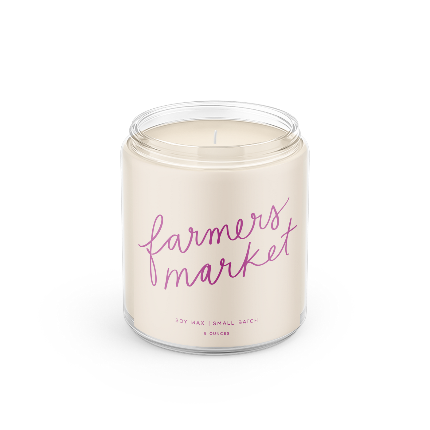 Poured Goods - Farmer's Market: 8 oz Soy Wax - Small Batch Candles