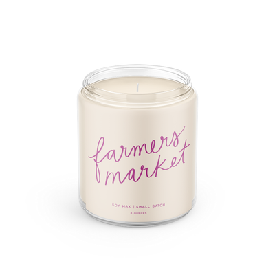 Poured Goods - Farmer's Market: 8 oz Soy Wax - Small Batch Candles
