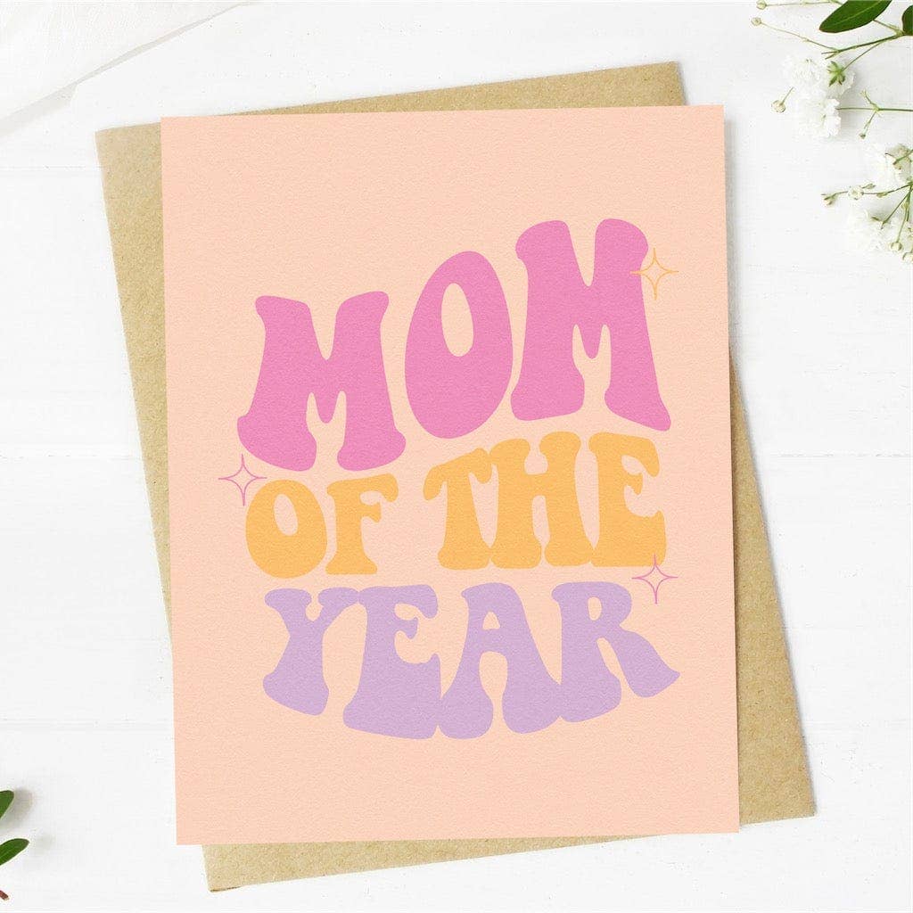 Big Moods - "Mom of the year" lettering greeting card