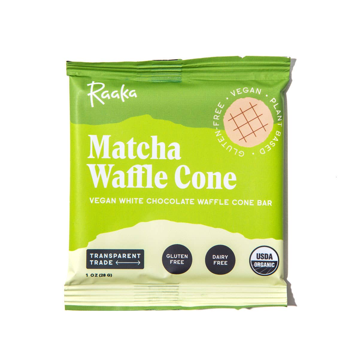 Raaka Chocolate - Matcha White Chocolate Waffle Cone Bar