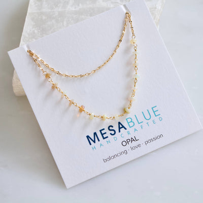 Mesa Blue - Ethiopian Opal Nugget Necklace