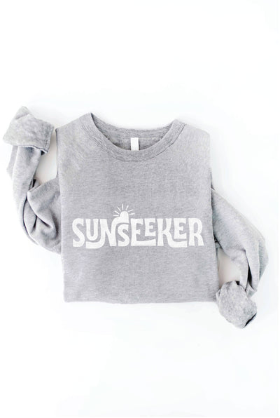 LARGE OAT COLLECTIVE - SUNSEEKER  Graphic Sweatshirt: HEATHER MUSTARD /