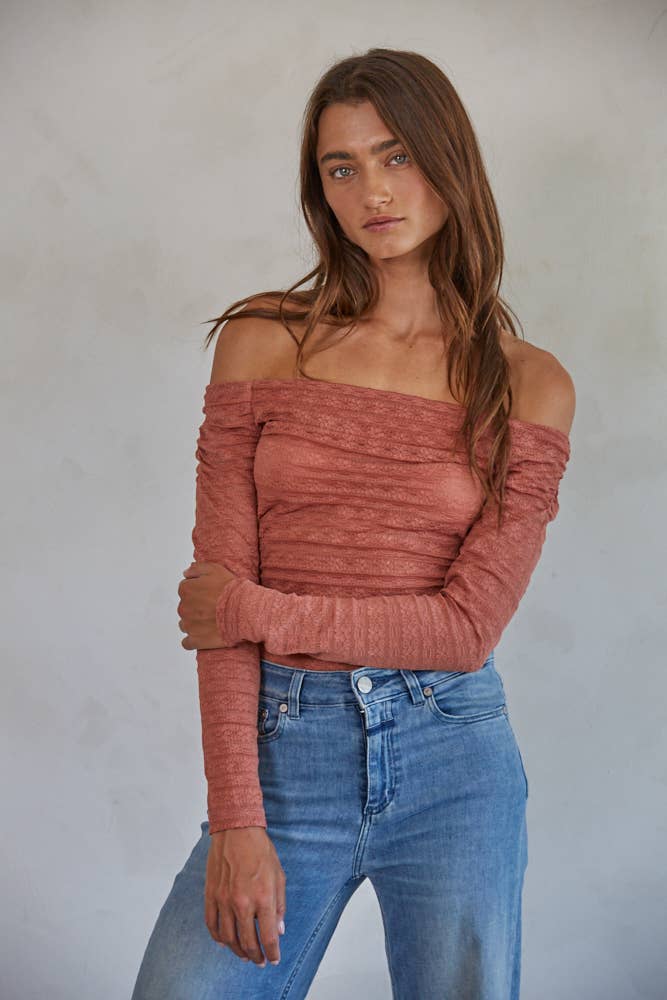 Maribel Lace Off the Shoulder Bodysuit