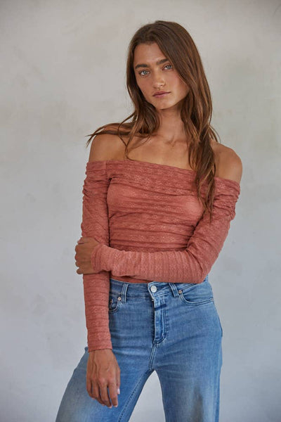 Maribel Lace Off the Shoulder Bodysuit