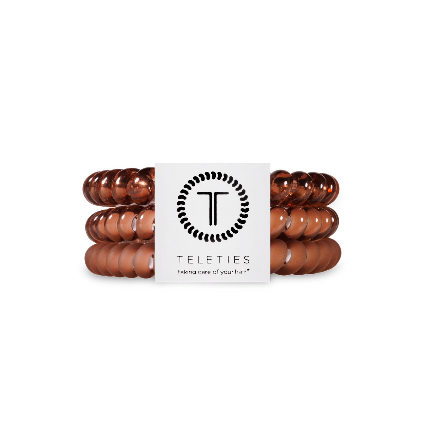 TELETIES - Sprial Hair Coils | Small | Mocha Mousse