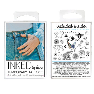 INKED by Dani - Best Sellers Temporary Tattoo Pack