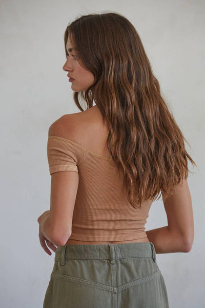 Wrenn Off Shoulder Crop Top