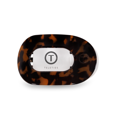 TELETIES - Round Flat Hair Clip | Small | Tortoise