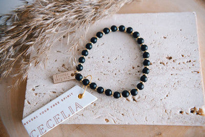 Cecelia Designs Jewelry - Genuine Gemstone and Gold Spacer Bead Bracelets