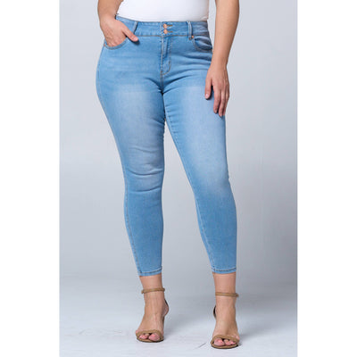 Blue Turtle - Plus Size Tummy Tuck Butt Lift Skinny Jean PH3502X Dark