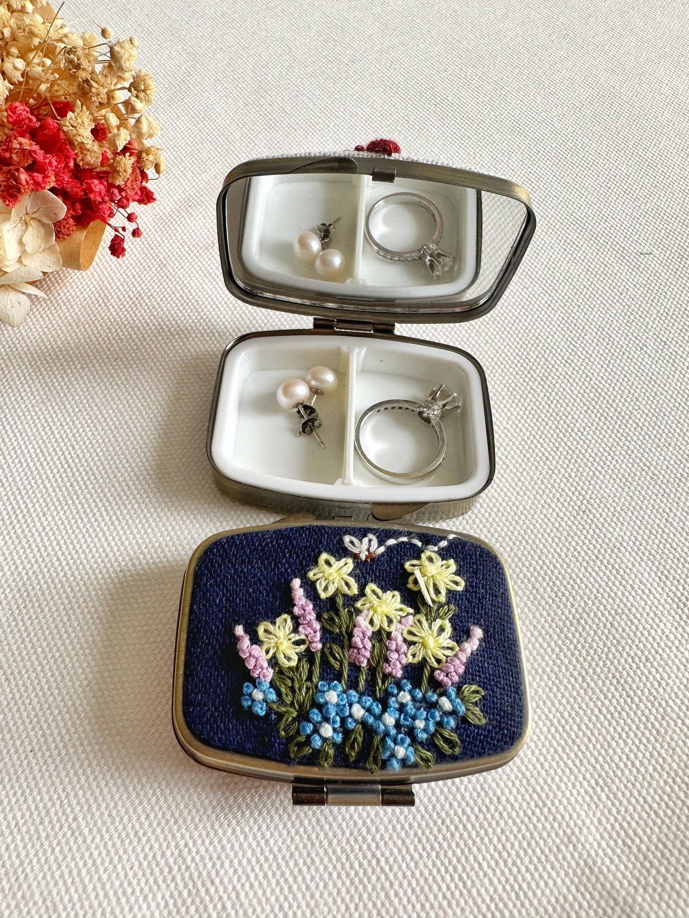 Mini Jewelry Box with Mirror