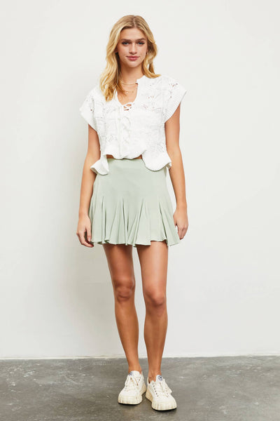 MEDIUM Mustard Seed - SAGE FLARE MINI SKIRT