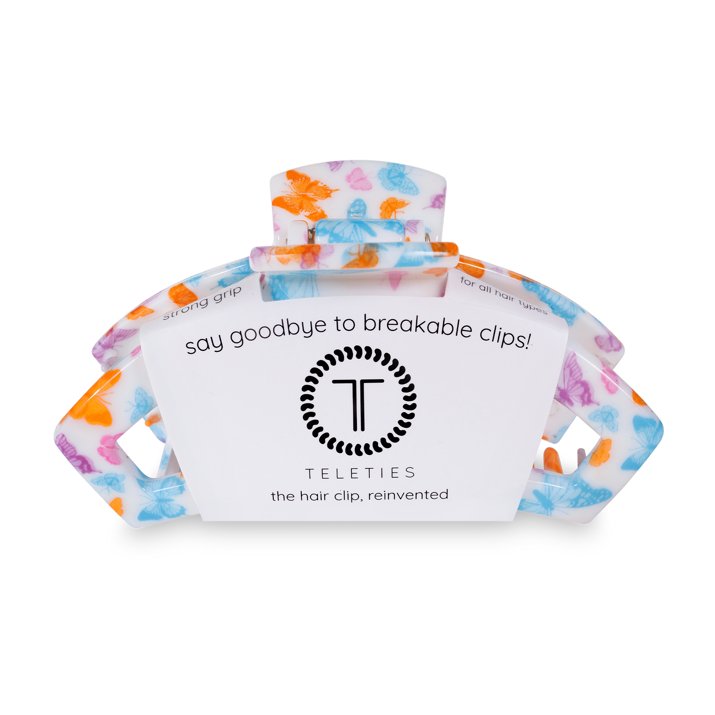 TELETIES - Open Hair Clip | Large | Fluttering By