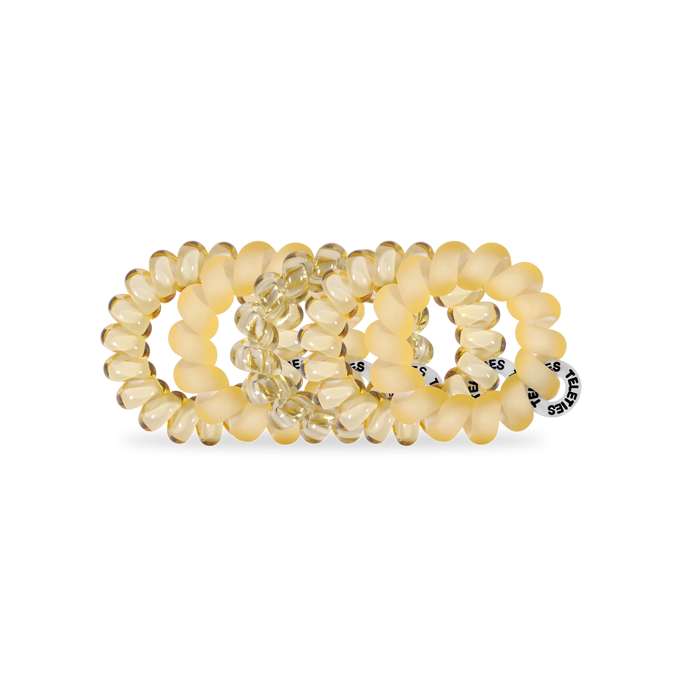 TELETIES - Spiral Hair Coils | Tiny | Butter Yellow Hair Ties
