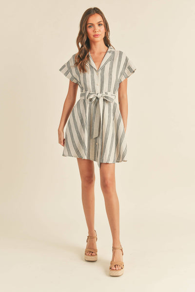 TABITHA BUTTONDOWN SHIRT DRESS: L