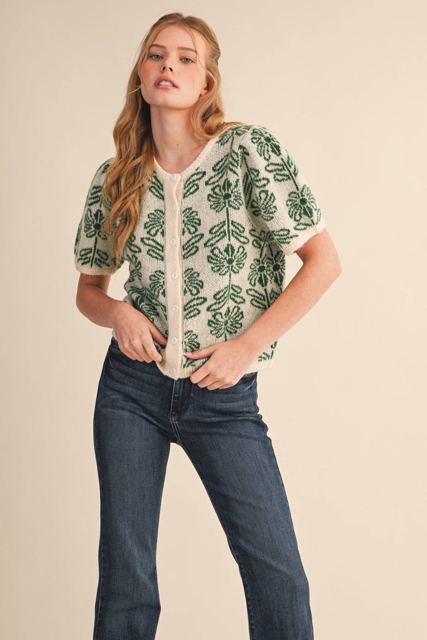 Florence Puff-Sleeve Cardigan