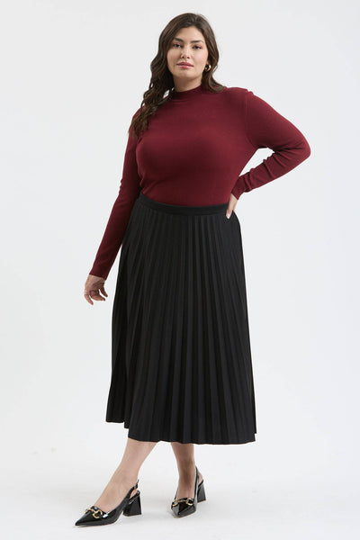 The Workshop Studio - PLUS MOCK NECK LONG SLEEVE SWEATER KNIT TOP