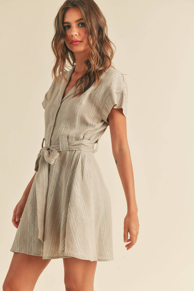 TABITHA BUTTONDOWN SHIRT DRESS: L