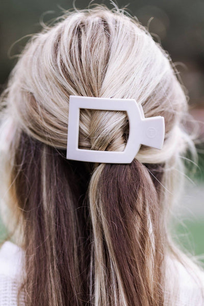 TELETIES - Square Flat Hair Clip | Med. | Toasted