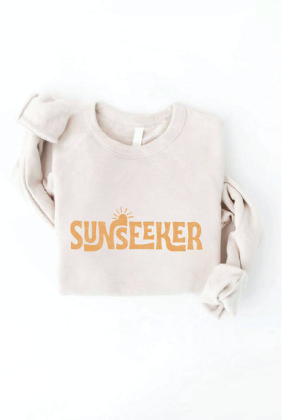 MEDIUM OAT COLLECTIVE - SUNSEEKER  Graphic Sweatshirt: HEATHER MUSTARD /